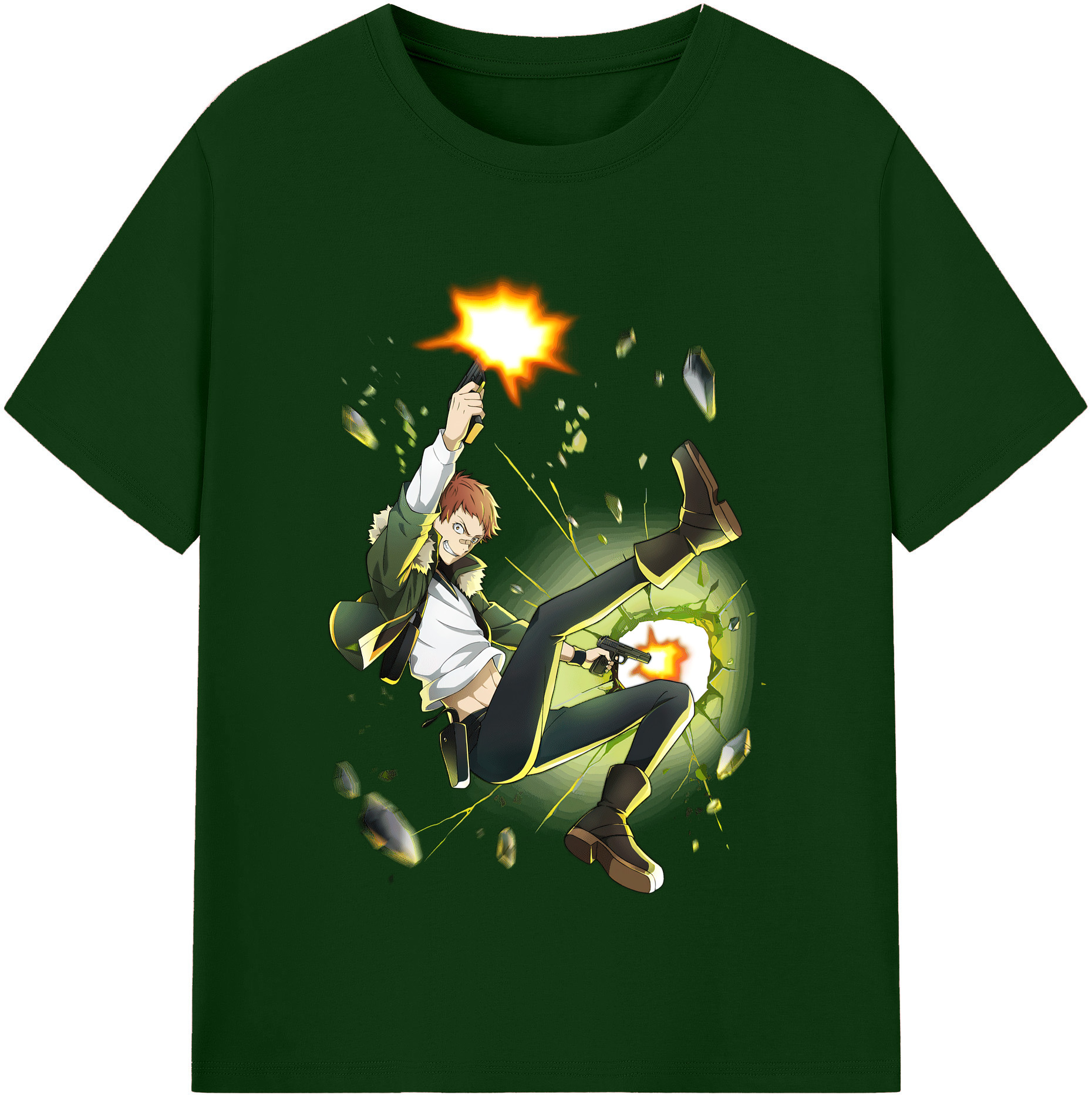 （画像用） 文豪ストレイドッグス Bungo Stray Dogs 綿100％半袖Tシャツ（フロントプリント）